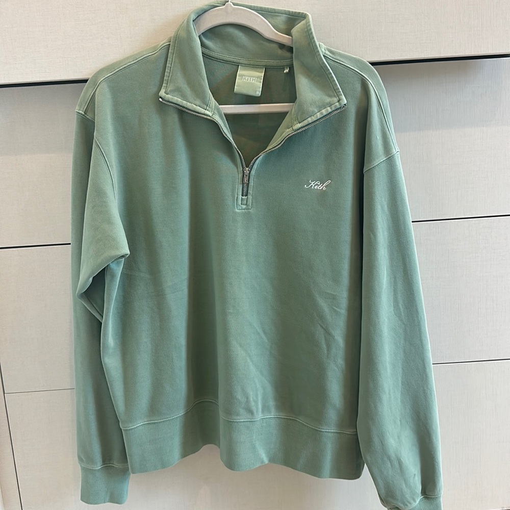Kith light green zip up | size M